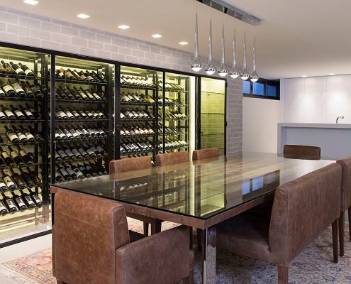 EuroCave wijnkast op maat maatwerk design vitrine wijnrek wijnvitrine wijnklimaatkast inrichting glazen wijnwand